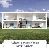 Echo (Última generación) | Sonido de alta calidad, controlador de Hogar digital integrado y Alexa | Azul grisáceo