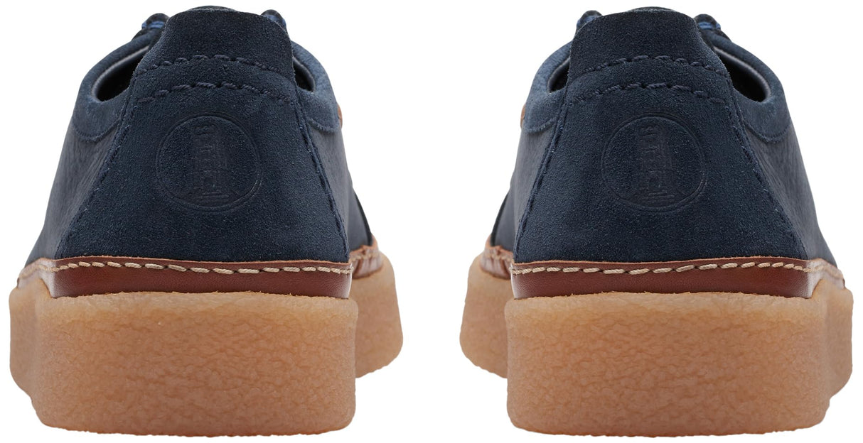 Clarks Clarkwood Moc, Derby Hombre, Navy Nubuck, 44 EU