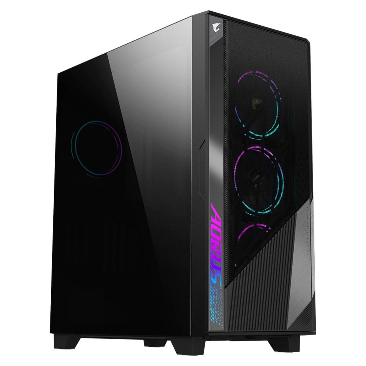 Gigabyte Aorus C500 - Caja ATX de Torre Media de Cristal, Negro, Panel TG, sin Fuente de alimentación