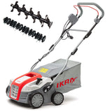 IKRA 80201020 escarificador y aireador eléctrico IEVL 1840, Saco coletor 55l, Largo de Trabajo 40cm, 1800 W, 230 V, color gris, rojo y negro