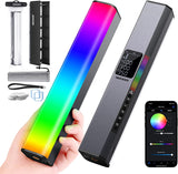NEEWER RGB LED Video Palo Luz, Barra Táctil y Control App, Luz de Fotografía de Mano Magnética, Regulable 3200K-5600K CRI98+ Luz LED a Todo Color con Batería de 6400mAh, 17 Escenas, RGB1