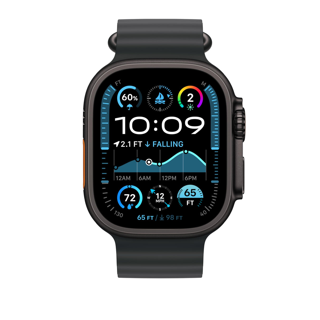 Apple Watch Band - Correa Ocean - 49 mm - Negro - Talla única