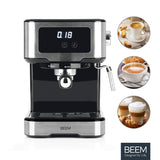 BEEM ESPRESSO-SELECT-TOUCH cafetera semiautomática con pantalla táctil de 15 bares | Espresso, cappuccino, latte macchiato, calidad de barista | Carcasa de acero inoxidable cepillado