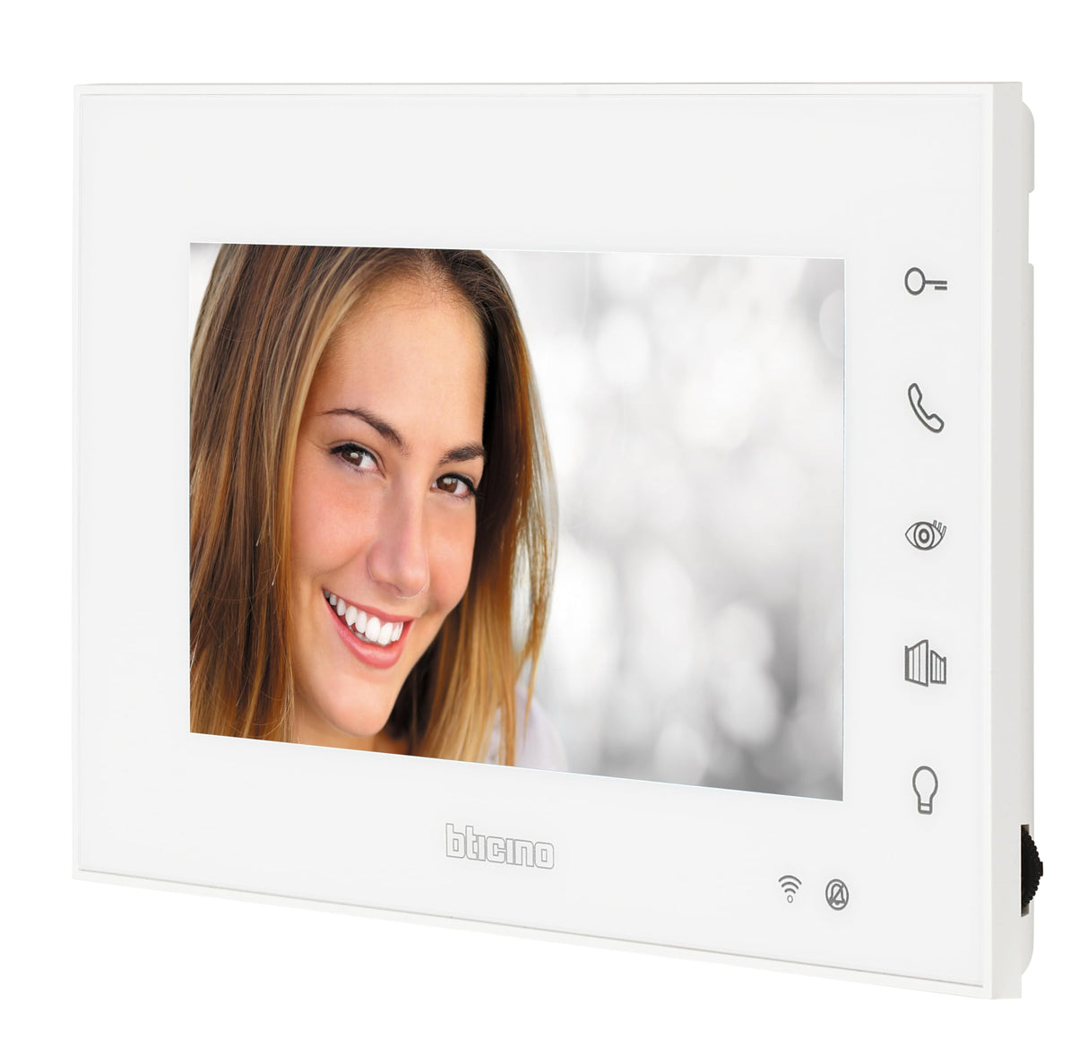 Bticino Easykit - Videoportero, monoparlante, enchufable, 2 Cables con 1 botón Externo, Timbre, cámara, Monitor Interno de 7 Pulgadas a Color con Manos Libres, Ampliable para bifamiliar, 310913
