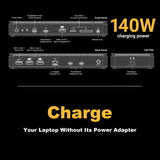 Sonnet Echo 13 Thunderbolt 5 [4TB] SSD Dock-AlmacenamientoNVMe 6000MB/sintegrado, 4 Puertos Thunderbolt 5, 4 USB-A, 2.5Gb Ethernet, Pantalla 8K-Mac,Windows, Chromebook, iPad Pro
