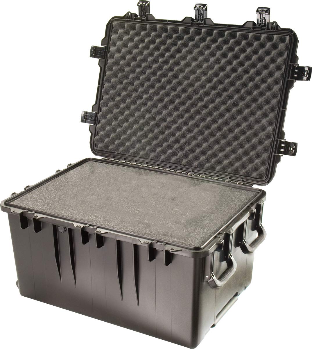 PELI Storm IM3075 Contenedor de Transporte Robusto con Ruedas para Equipos frágiles Profesionales, Resistente al Agua, 181L de Capacidad, Fabricado en EE.UU., con Espuma Personalizable, Color Negro