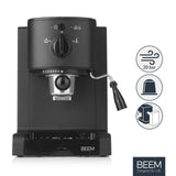 BEEM ESPRESSO-PERFECT Máquina de café espresso | 20 bares | Para cápsulas, polvo&Pads para disfrutar del café en casa | Con boquilla de espuma de leche para especialidades de café como las del barista