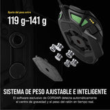 Corsair NIGHTSWORD RGB Ratón de Juego FPS/MOBA con Cable - 18.000 PPP - 10 Botones Programables - Sistema de Pesas - Compatible con iCUE - PC, Mac, PS5, PS4, Xbox - Negro