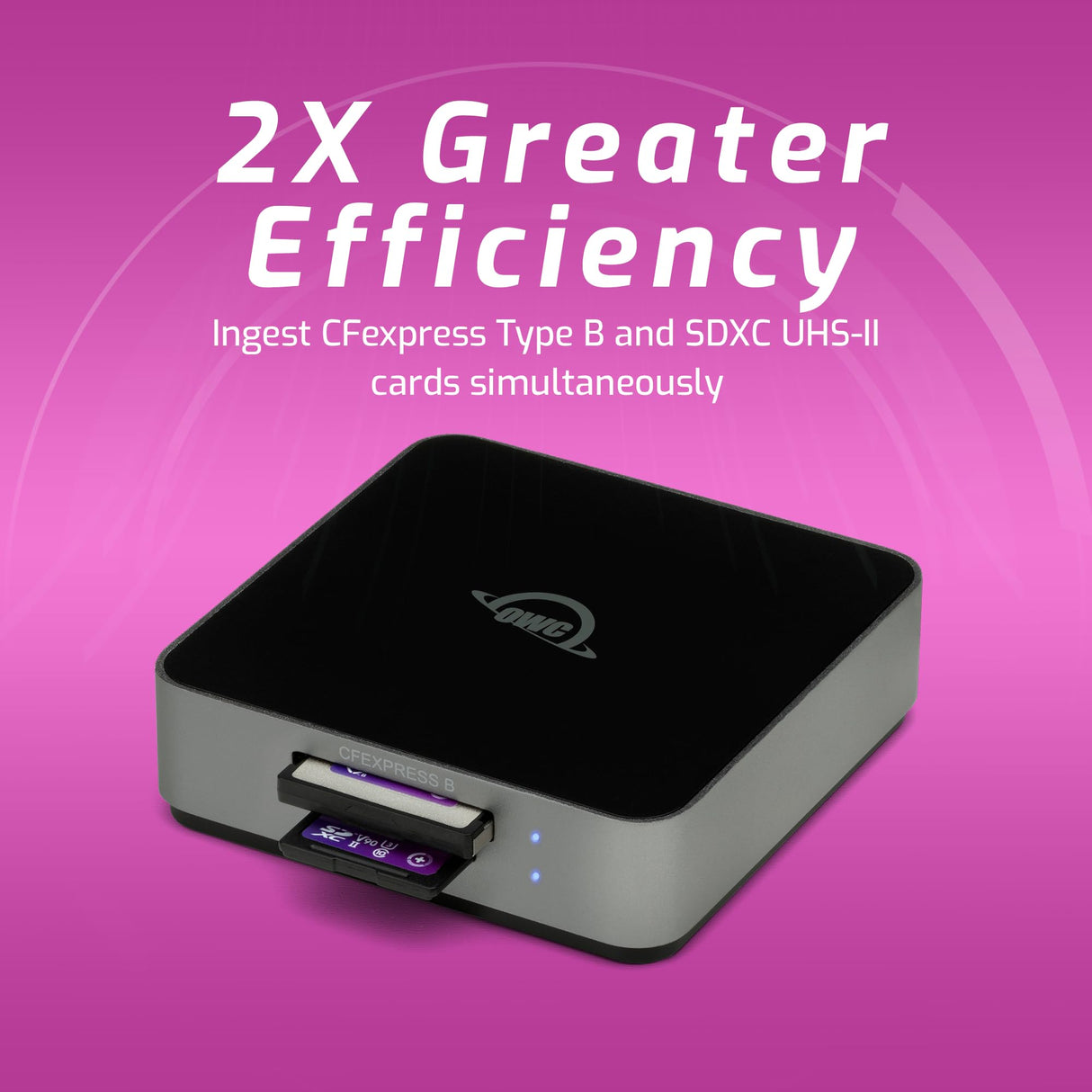 OWC Atlas Dual CFexpress + Lector de Tarjetas SD, USB-C Doble Ranura CFexpress Tipo B y SDXC UHS-II Lector de Tarjetas (OWCTCCFXBSDRDR)