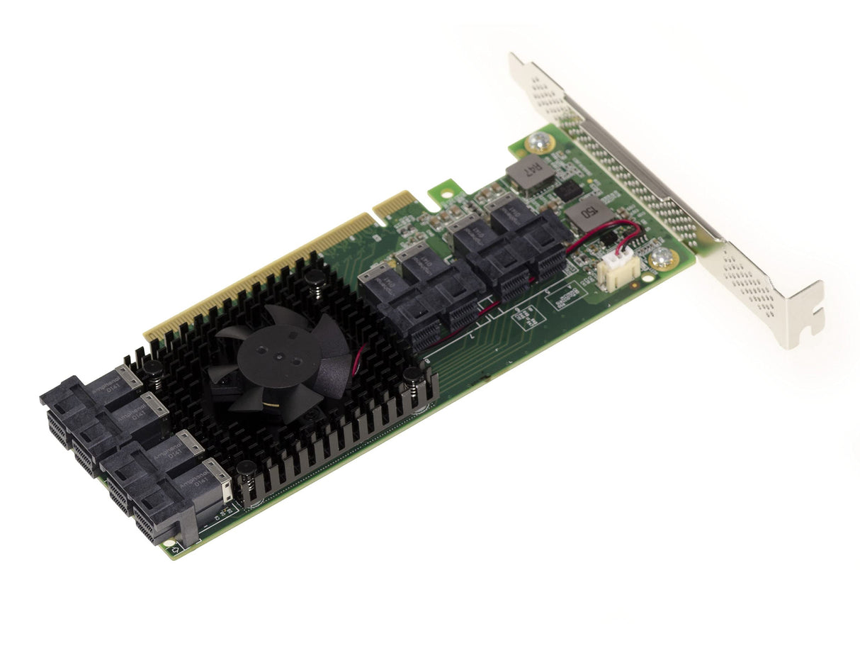 KALEA-INFORMATIQUE Tarjeta PCIe 3.0 x16 para 8 SSD U.2 NVMe (U2 NGFF) u 8 Puertos PCIe x4. Tarjeta de conmutación multihost. Chipset PLX PEX 8749 de Alto y bajo Perfil.