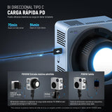 NEEWER HB80C - Iluminación de vídeo LED RGBWW 80 W, Incluye batería de 72 W, Cargador rápido PD 100 W, Control App/2,4 G, 10400 Lux/m 2500 K-7500 K, Montura Bowens Mini, para Estudio fotográfico,
