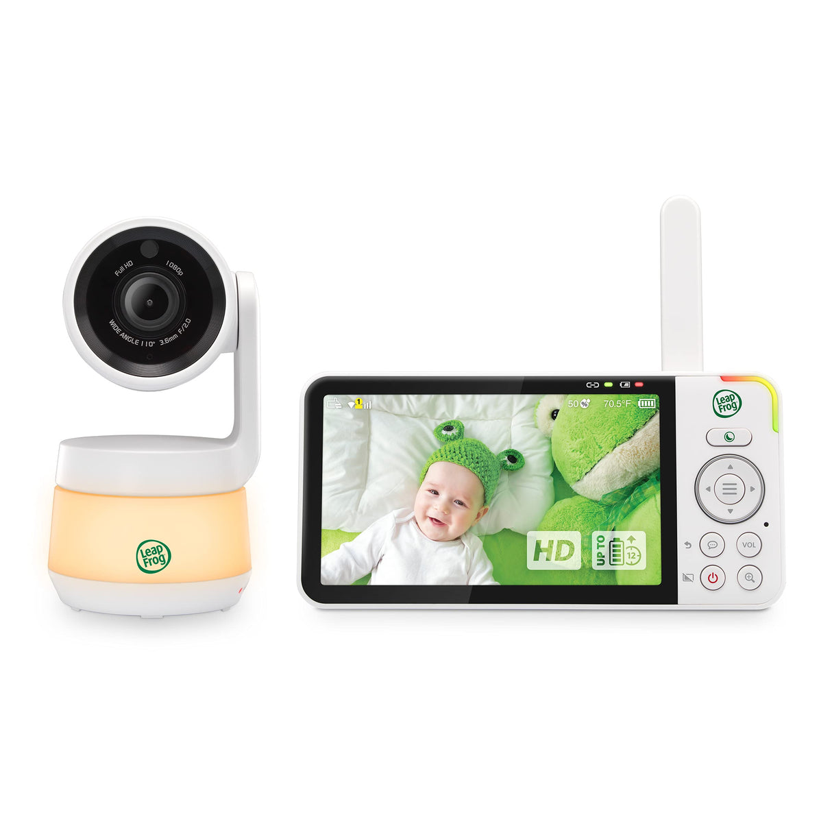 LeapFrog LF925HD Baby Monitors, 1080p WiFi Smart Baby Monitors, 360° Translation & Tilt, 8X Zoom, 5" 720p LCD Display, Night Vision, Walkie - Two-Way Talkie