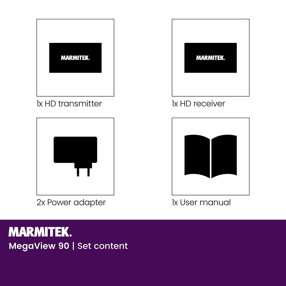 HDMI Extender LAN - Marmitek MegaView 90 - Cable o red CAT 5e / 6 (IP/LAN) - 1080p - 120m - Receptores adicionales posibles - Extensor HDMI a través de la red existente - Plug & Play