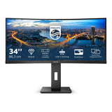 Philips Monitor 346B1C/00- 34" UHD, USB-C , 100Hz, 5ms, VA, FlickerFree, Low Blue Mode (3440x1440, 300 cd/m, HDMI 1x2.0, Displayport 1x1,2) , negro