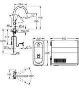 Grohe Blue Home Starter Kit - grifo de cocina con filtro de agua, caño en C (‎31455001)