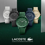 Lacoste Reloj Analógico de Cuarzo para Hombre Colección LACOSTE.12.12 Move con Correa de Silicona Caqui - 2011238