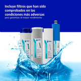 Equipo de Osmosis Inversa - Kit para Osmosis de 5 Etapas - Capacidad para 6 L - Incluye Membrana de 75GPD, Deposito de Agua, Bomba y Filtros - Nature Water Professionals