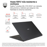 LG gram Pro 16Z90U-K.AUB8BN - Ordenador Portátil Ultraligero de 16" Intel Core Ultra X7 358H, 32 GB RAM, 1 TB SSD, ARC B390 Graphics, OLED Antirreflejo, 1199g, 27 h, Windows 11, Teclado ES, Carbón