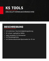 KS Tools 515.5465 10 mm Taladradora angular neumática