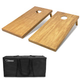 GoSports - Juego de Cornhole de Madera con Acabado marrón Claro, Incluye Funda de Transporte