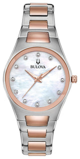 Bulova Reloj Analógico para Mujer'S de Cuarzo con Correa en Acero Inoxidable 98L244