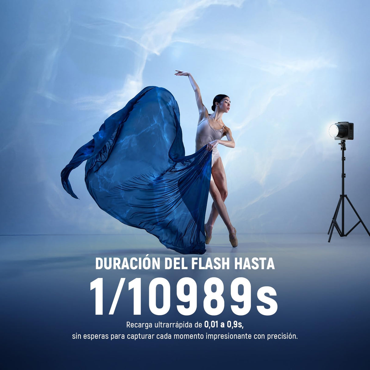 NEEWER Q6 600Ws 2,4G TTL Flash Estudio Exterior con App Control, 1/1 a 1/512, 1/8000 HSS 3000mAh Foto Luz Strobe Batería,30W Lámpara Modelado LED Bicolor/Flash Potencia Total 400/Reciclaje 0,01-0,9s