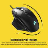 Corsair NIGHTSWORD RGB Ratón de Juego FPS/MOBA con Cable - 18.000 PPP - 10 Botones Programables - Sistema de Pesas - Compatible con iCUE - PC, Mac, PS5, PS4, Xbox - Negro