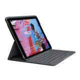 Logitech Slim Folio para iPad 7a generación, Disposición QWERTY Pan Nordic, Gris