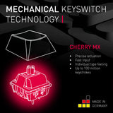 CHERRY MX 2.0S, Teclado Mecánico de Gaming con Iluminación RGB, Distribución de Teclado Europeo (QWERTY), con Cable, Diseñado en Alemania, Switches MX RED, Negro