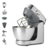 Kenwood Prospero+ KHC29A.R0SI - Robot de cocina, cuenco (4,3 L, acero inoxidable, 10 accesorios, picadora, licuadora de cristal, prensa cítrica, extractor de jugo y más, báscula integrada, 1000 W