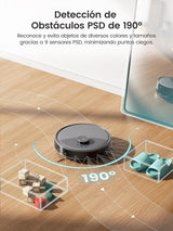 LEFANT M3 MAX Robot Vacuum Cleaner and Floor Scrub with Self-Empty Base, 20000 Pa, 210 mins, dToF Laser Navigation, Elevated Rotating Mops, Obstacle Evasion PSD, 5G WiFi/App/Alexa