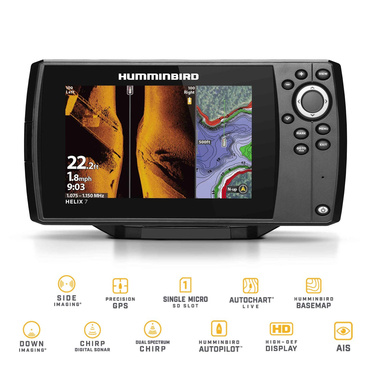 HUMMINBIRD NS-853 Helix 7 Chirp SI GPS G4, Unisex-Adult, Multicolor