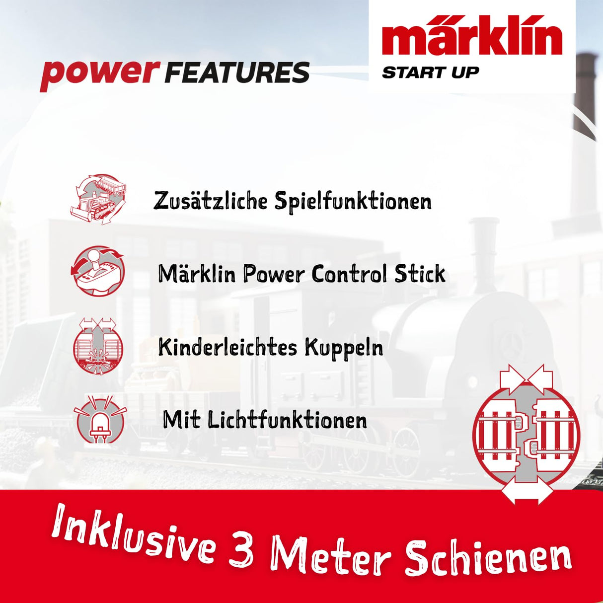 Märklin 29133 - Maqueta de ferrocarril, 230 V, Pista H0, Set de Inicio Locomotora, vagones, rieles y Dispositivo de Control incluidos en el Set de Inicio