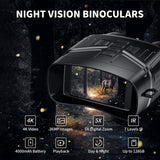Zstar Dispositivo de visión nocturna Nv4000 4K Prismáticos de visión nocturna de 3 pulgadas de pantalla grande 5X zoom digital infrarrojos gafas de visión nocturna prismáticos infrarrojos para camping