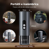 AMZCHEF Cafetera Portatil – 20 Bares, USB-C, Pantalla Digital,Compatible con Cápsulas – Cafetera Portátil Cápsula de Espresso para Viajes, Camping y Oficina,Aluminio