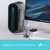 【2024 Nuevo】 TP-Link Archer TX50UH | Adaptador USB inalámbrico de Alta Ganancia | Wi-Fi6 AX3000| Cobertura más Amplia | USB3.0 | Juego de Menor latencia| Compatible con windows11
