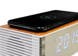 techno line WT487 - Radiodespertador con función de Carga IQ (Carga inalámbrica, función de Carga inductiva)