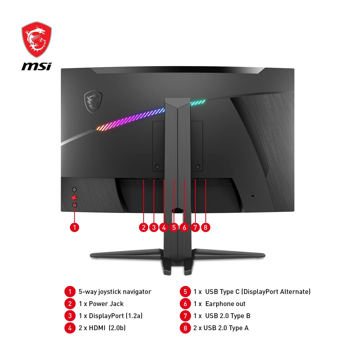 MSI mag 275CQRF-QD - Monitor Curvo Gaming de 27" WQHD 2560 x 1440, Rapid VA Panel, 170Hz / 1ms GTG, AMD FreeSync Premium, HDR Ready, Quantum Dot, Curvatura 1000R, Color Negro