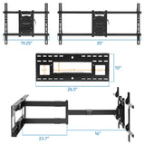 Mount-It! - Soporte de TV Brazo Largo, Movimiento Completo, articulado Extensible 1 m, para televisores 42, 47, 50, 55, 60, 65, 70, 75 y 80 Pulgadas, Compatible con VESA 800 x 400 mm, soporta hasta