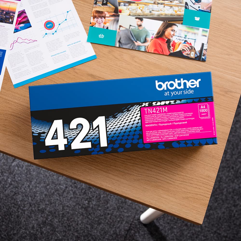 Brother TN421M - Cartucho de tóner, color magenta