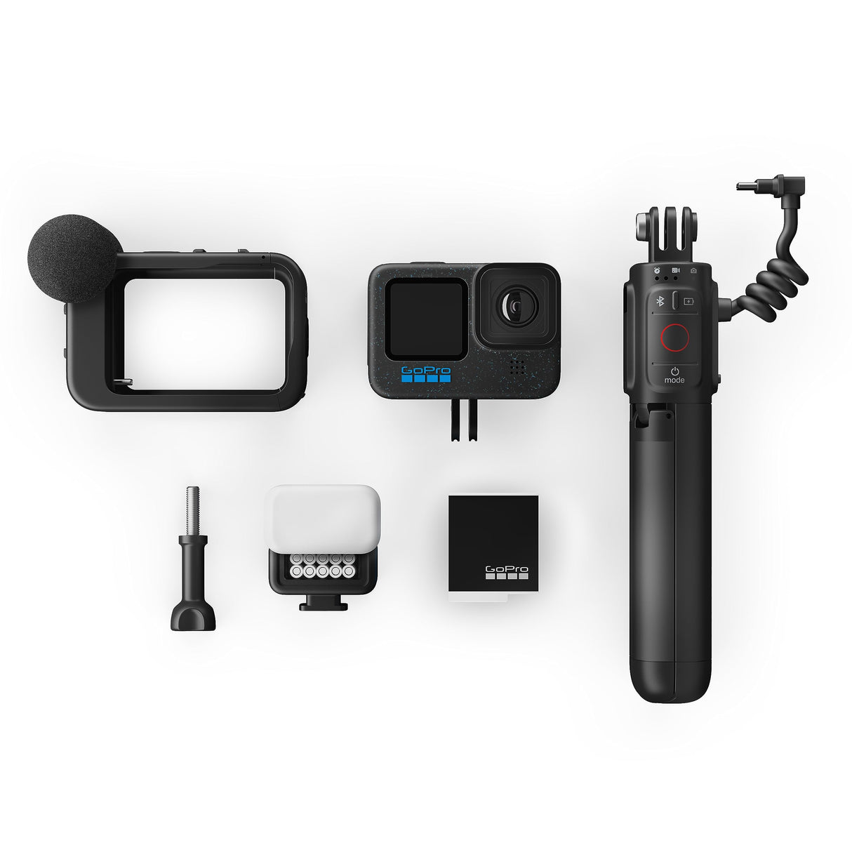 GoPro HERO12 Black Creator Edition: Incluye HERO12 Black, Volta (Agarre de batería, trípode, Control Remoto), Media Mod, Light Mod, batería Enduro y Estuche de Transporte