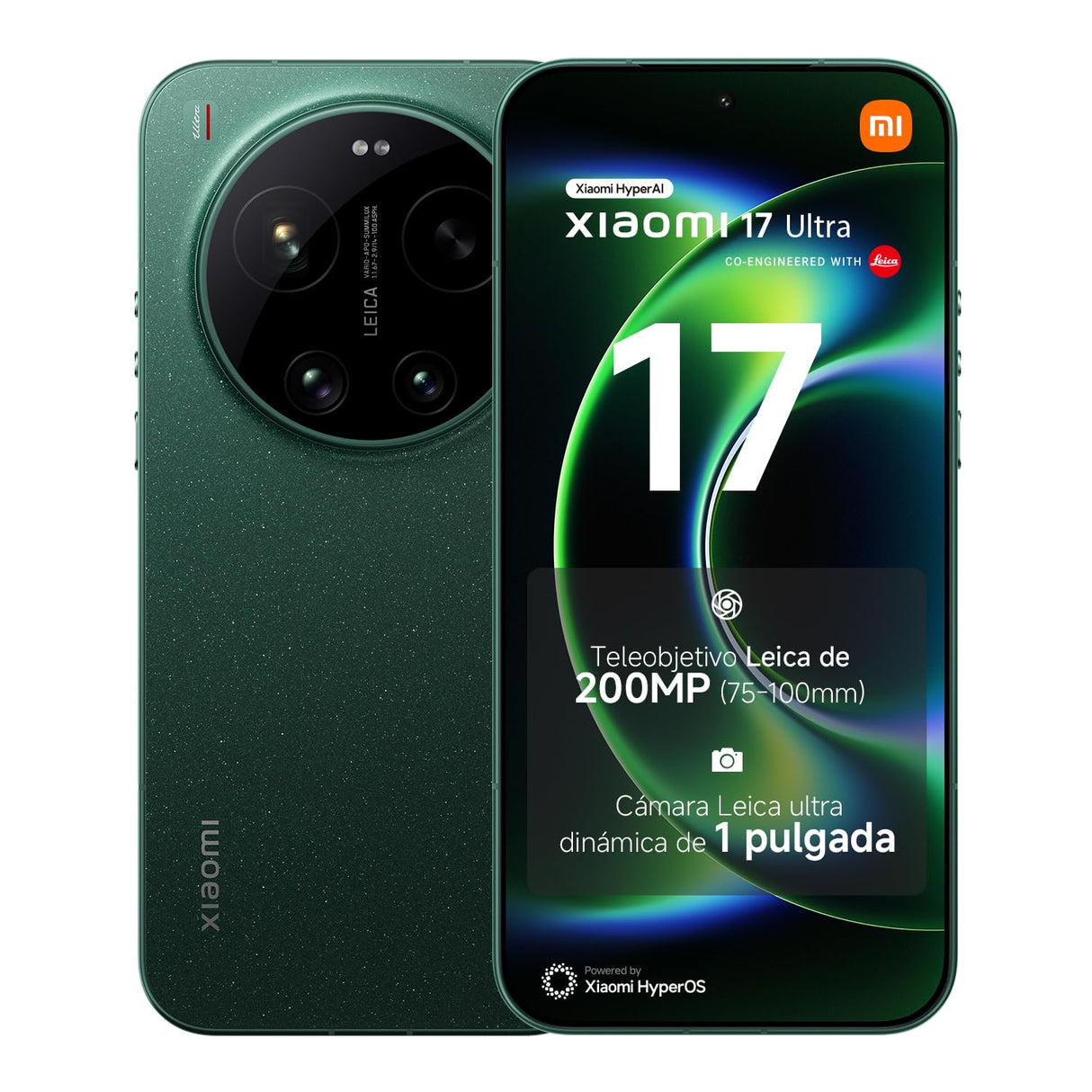XIAOMI 17 Ultra Smartphone de 16+512GB Verde Teleobjetivo Leica de 200 MP