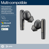 Auriculares Voyager Free 60 UC de Poly (Plantronics) — Cancelación de ruido para llamadas nítidas — Cancelación de ruido activa —Estuche de carga portátil — Para iPhone, Android,PC/Mac, Zoom y Teams