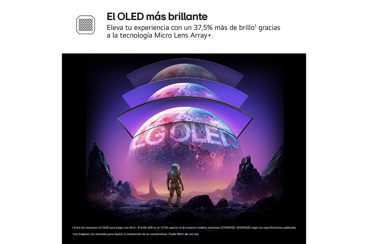 LG 45GX950A-B - Monitor Gaming Ultragear, 44.5", OLED 5K2K (5120 x 2160), 16:9, 165 Hz, 0.03 ms, G-Sync Compatible y FreeSync Premium Pro, Inclinación Ajustable, Morado Grisáceo