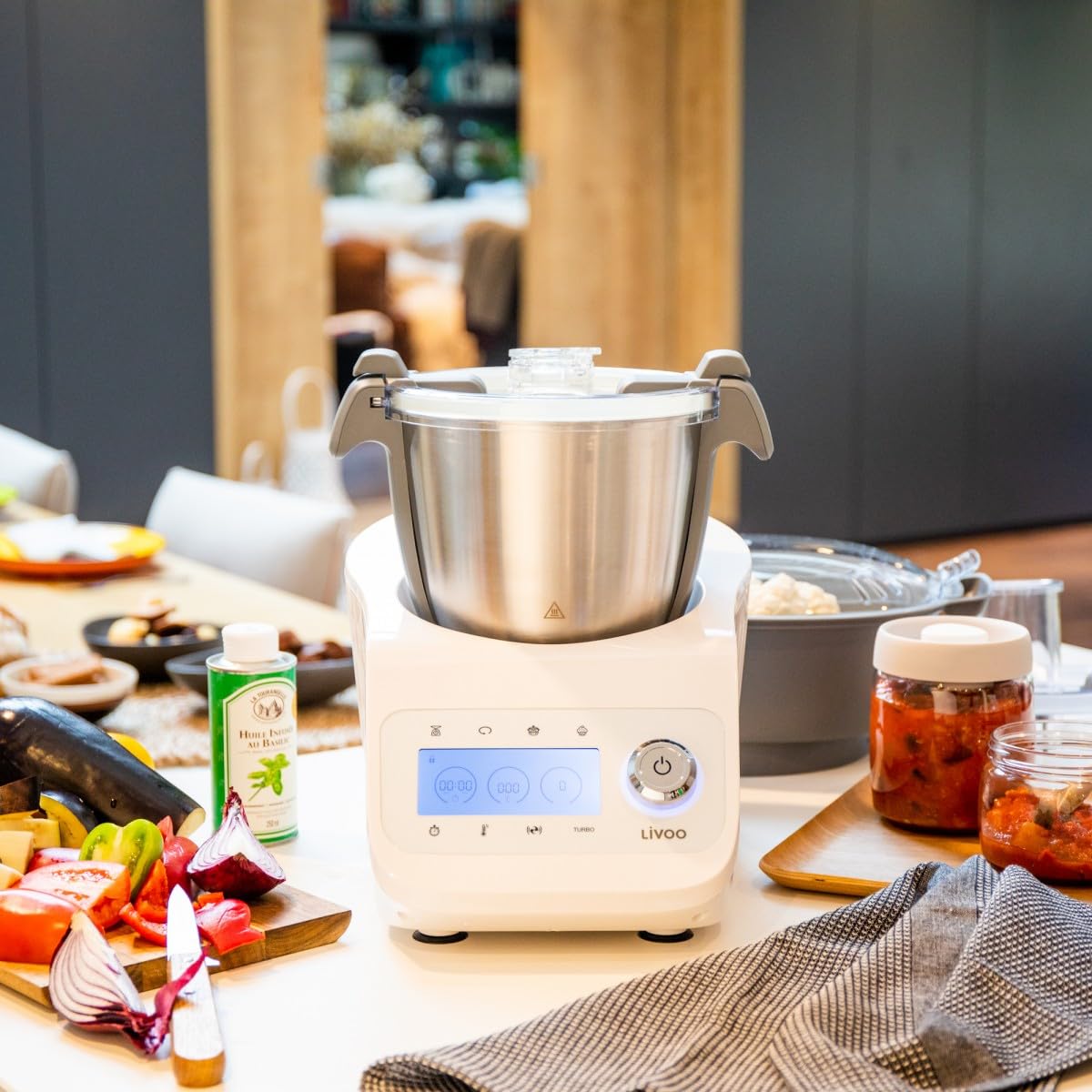LIVOO Super Cooker, 12 funciones, cuenco 3,5 L, accesorios incluidos