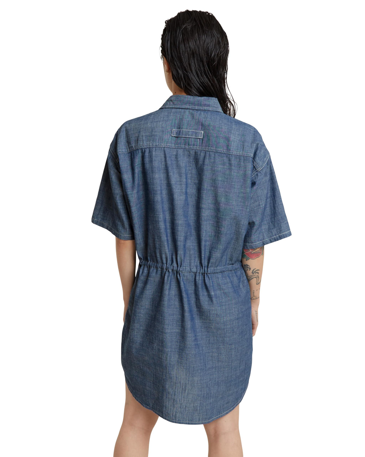 G-STAR Para Mujer Vestido Relaxed Drawcord, Azul (Rinsed D24874-D558-082), L