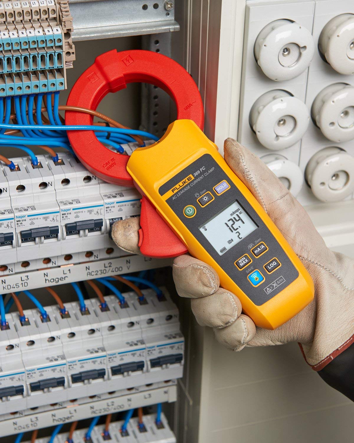Fluke 369 FC inalámbrico fuga Pinza amperimétrica, 61 mm mandíbula