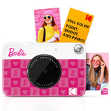 Kodak x Barbie Printomatic Cámara Digital de Impresión Instantánea a Color Completa Paquete de Inicio Barbie (Estilo Icónico) + Estuche de Cámara Deluxe Barbie + Papel Zink (20 Hojas)