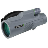 Bresser Monocular Wave 12x50 con Alto Aumento, Revestimiento Cristal BaK - 4, Resistente al Agua y Adecuado para Personas con Gafas, Gris