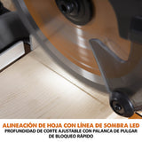 Evolution Sierra ingletadora deslizante inalámbrica R185SMS-Li de Evolution Power Tools con corte multimaterial,bisel de 45°,inglete de 50°, 850 W-Incluye batería de 4 Ah y cargador,hoja TCT de 185 mm